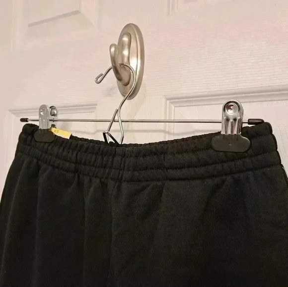 NWT Lazy Pants High Rise Shorts Small Sweat Shorts Black Jogger Shorts 5" inseam - Picture 2 of 11